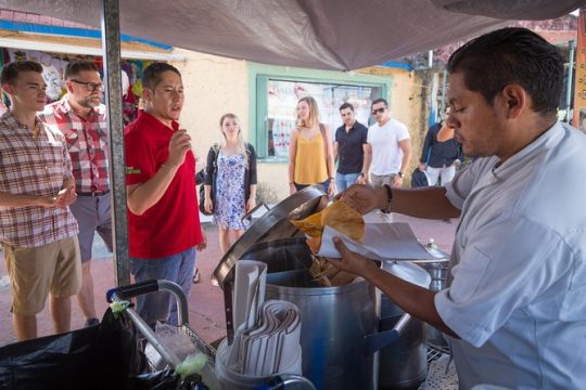3-in-1 Street Food Tour with transportation (food stalls + local market+ murals)