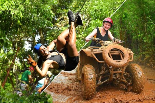 ATV Jungle Adventure with Ziplines, Cenote & Tequila Tasting