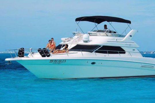 Private Yacht - 46 ft SeaRay Cancun Bay Snorkel 23P4