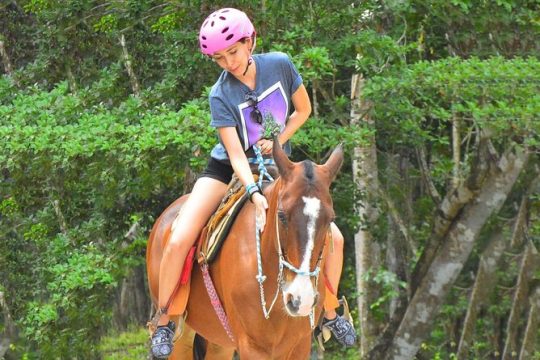 Horseback riding in Cancun, ATV, zip lines, cenote, lunch, drinks and transfer