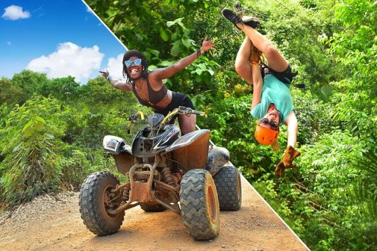 ATV Jungle Adventure with Ziplines, Cenote & Tequila Tasting