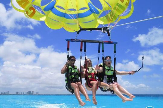 Jet Sky Cancun Combo Parasailing Tour with transportation