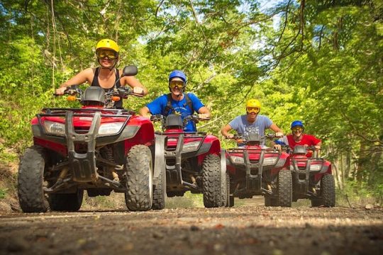 Family ATV Cenote Five Zip Lines Photos Taco Lunch Tequila Taste