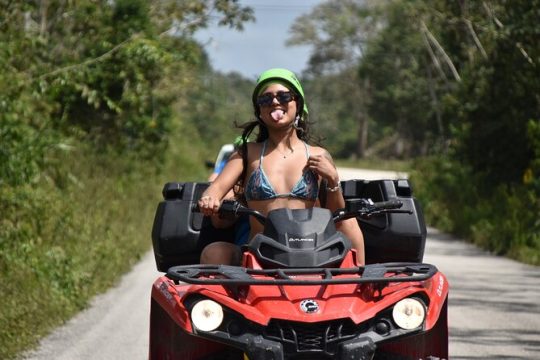 Adrenaline Tour with ATV, Ziplines and Cenote from Cancun