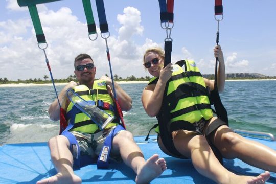 Jet Ski + Cancun Seaside Parasailing Combo Tour with transportation