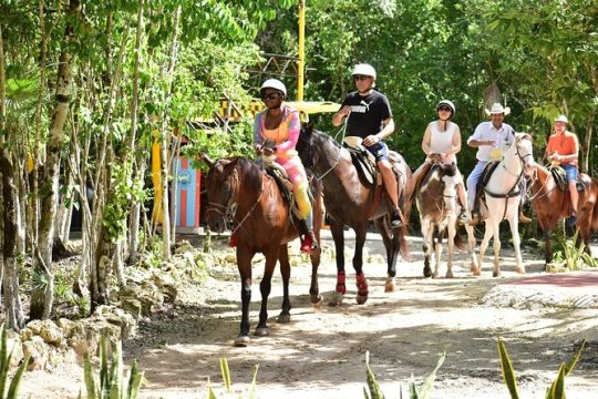 Horseback Riding in Cancún with ATV, ziplines,cenote, lunch & transfer included