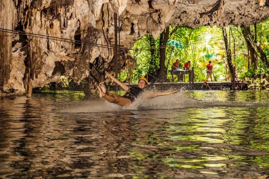 Full-day tour to Tulum and Jungle Maya Native Park with Ziplines & Cenotes