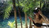 Private Cenote, zip lining and snorkeling tour