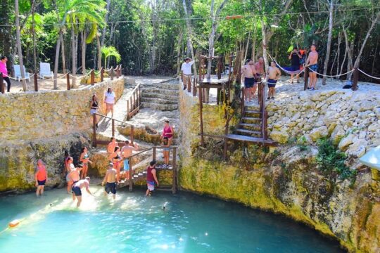 ATV Experience (shared) Zipline and Cenote From Cancun