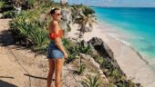 ood mix of ruins, swim & shopping